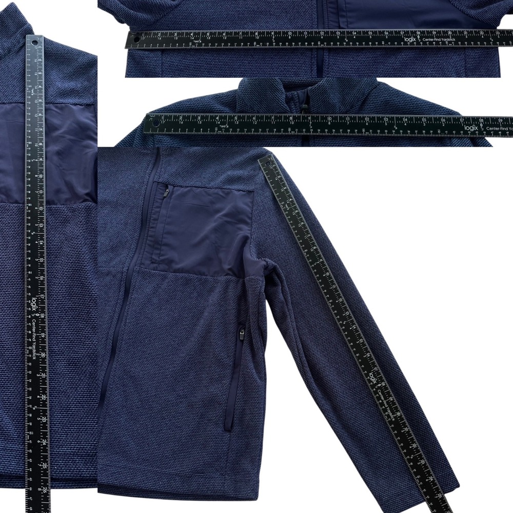 Ben Hogan Performance Men's S Navy Heather Blue Dura Fleece Full Zip Golf Jacket - Picture 5 of 16